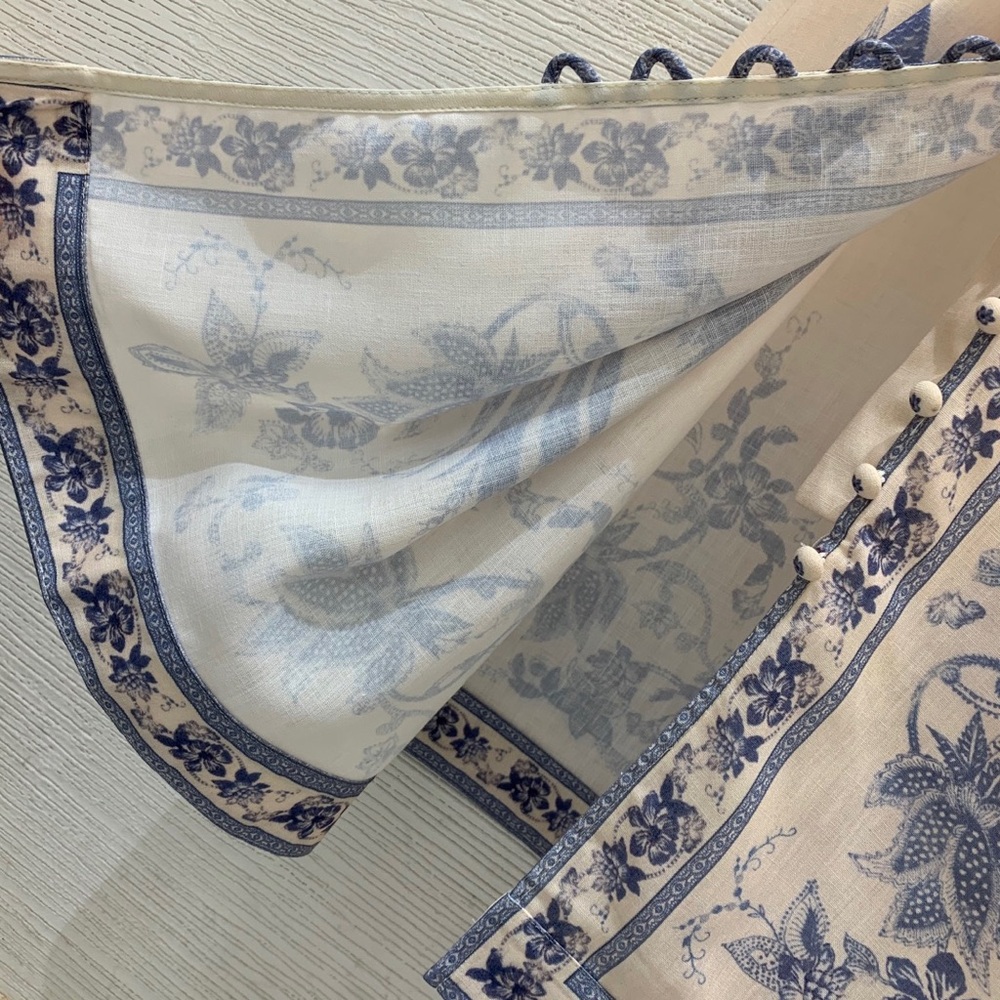 Zimmermann Beige Dress with Blue Floral Embroidery - Picture 6 of 9